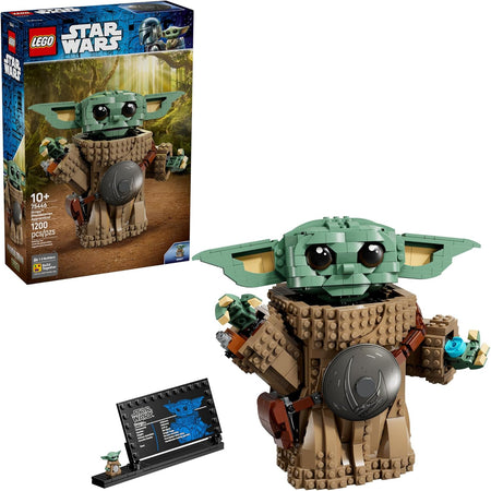 LEGO Star Wars Baby Yoda set 75446 with display stand and minifigure.