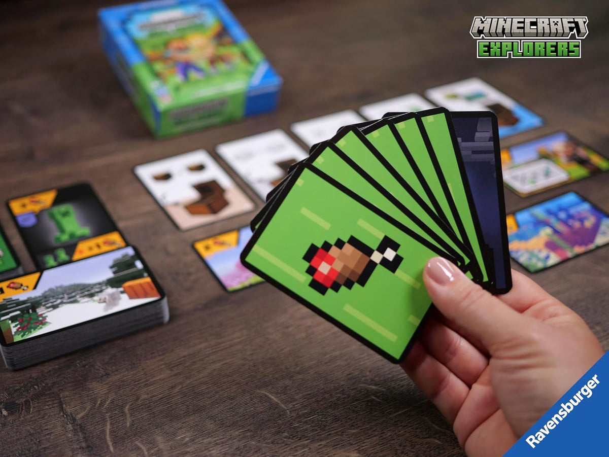 Minecraft Explorers Layout Ravensburger: Minecraft Explorers: A Cooperative Card Game – Puzzled Gamer