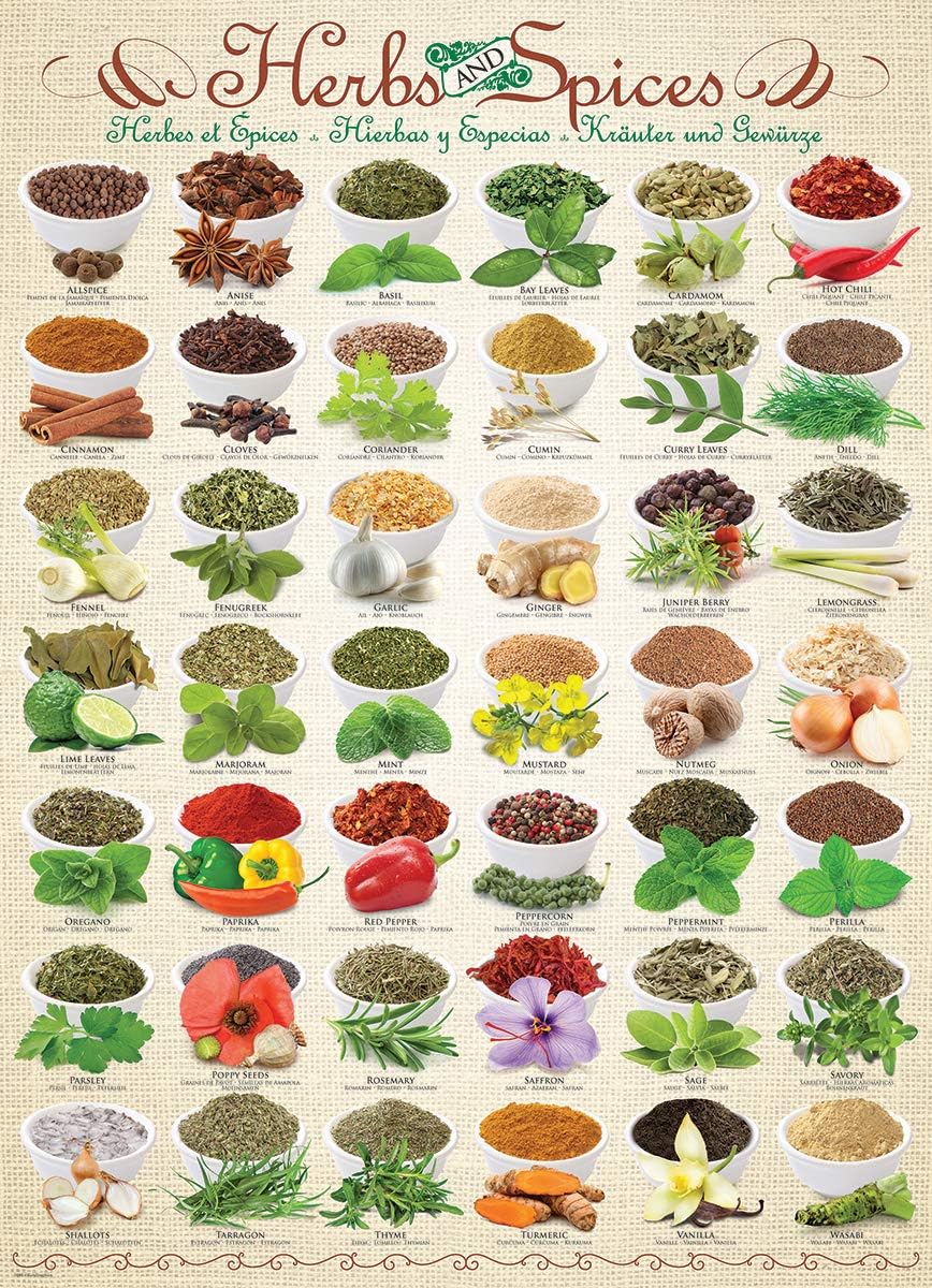EUROGRAPHICS: Herbs and Spices: 1000 Piece Puzzle