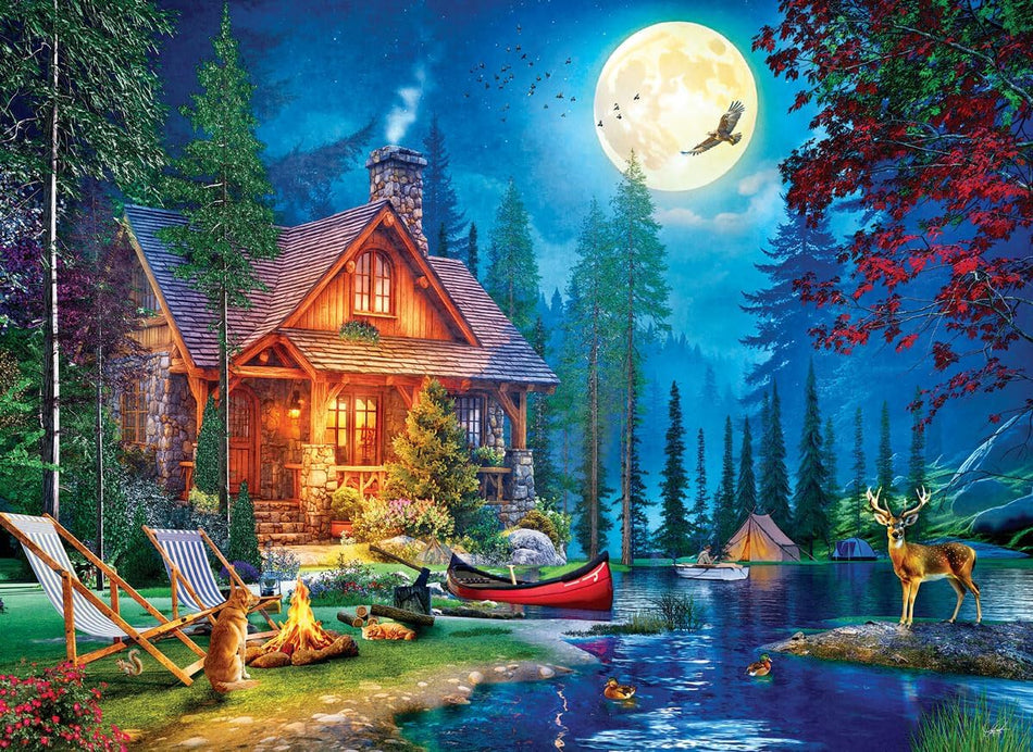 EUROGRAPHICS: Moon Lake Cabin: 1000 Piece Puzzle
