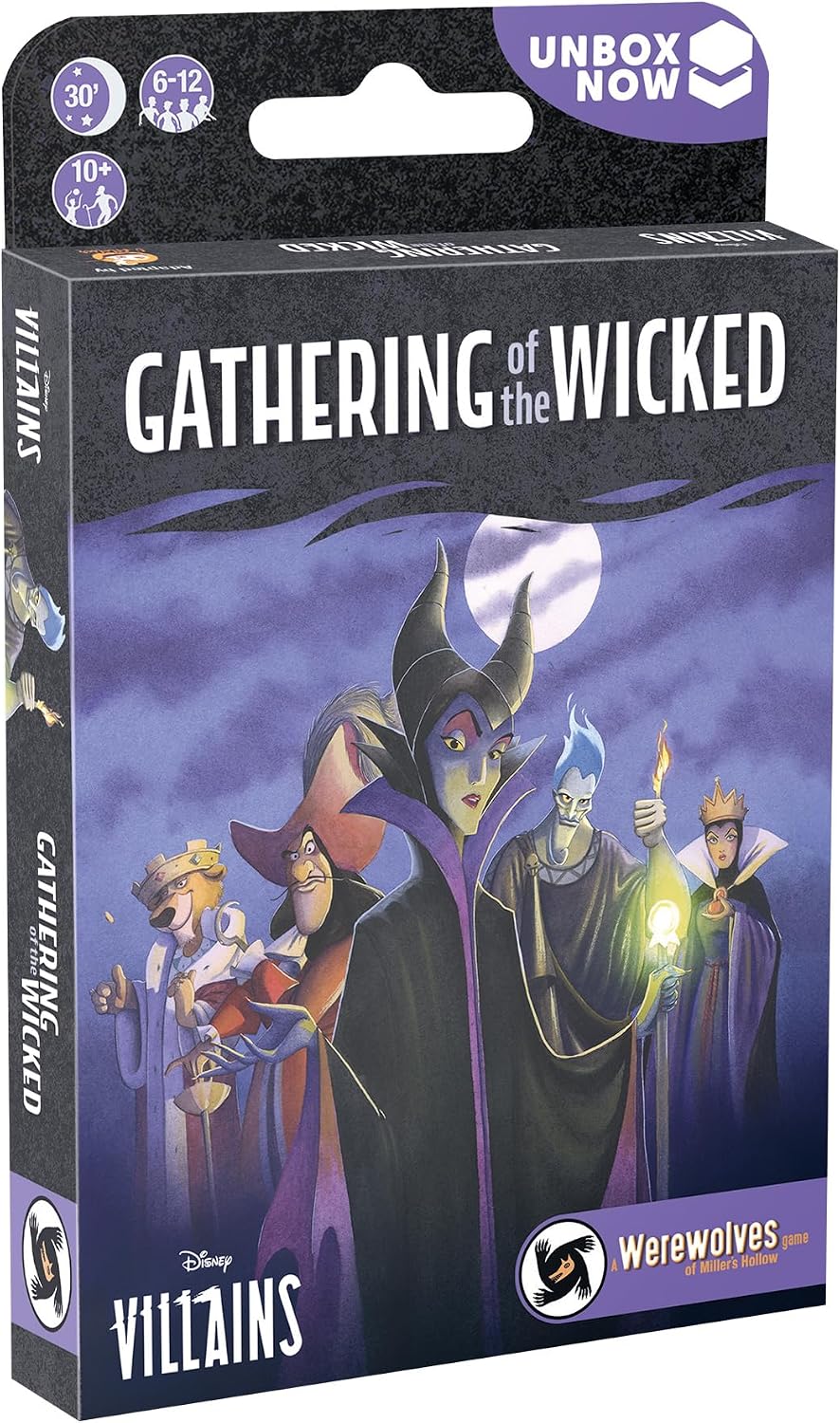 box image of gathering of the wicked disney villains card game