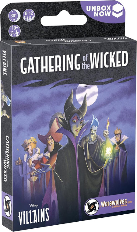 box image of gathering of the wicked disney villains card game