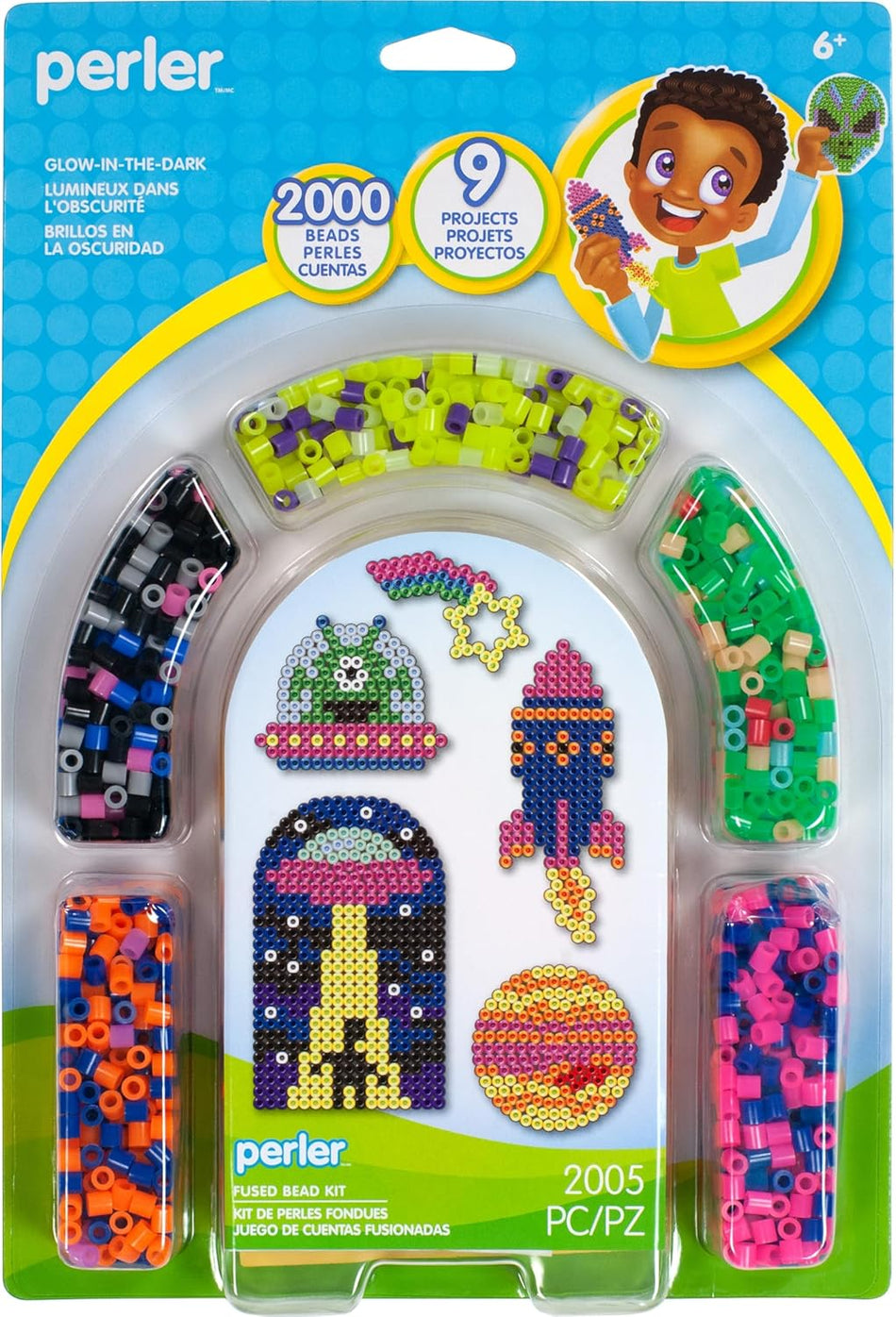 Perler: Glow in the Dark: Fused Bead Kit
