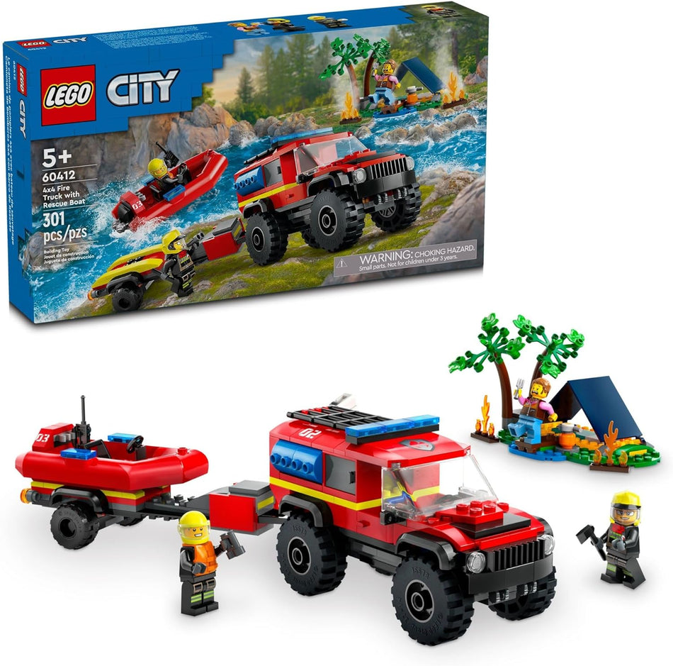 LEGO: City: 4x4 Fire Truck with Rescue Boat: 60412