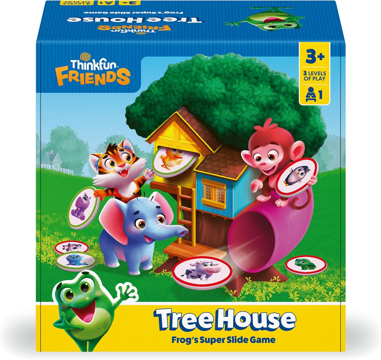 ThinkFun Friends: Tree House: Frog's Super Slide Matching Game ...