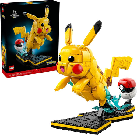LEGO Pokemon Pikachu set 72152 figure with poke ball.