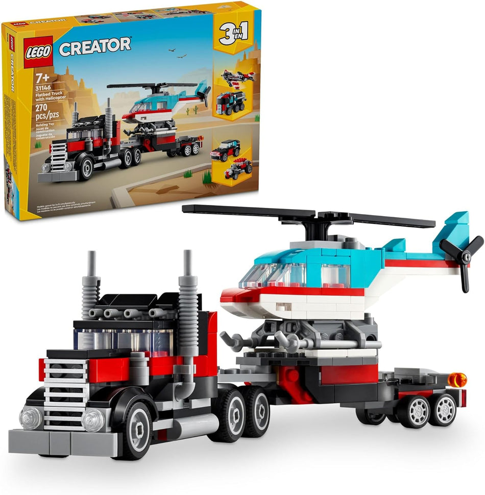 LEGO: Creator 3 in 1: Flatbed Truck with Helicopter: 31146