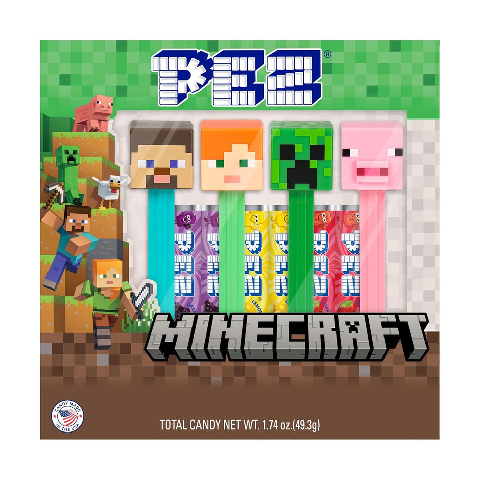 PEZ Candy - 4 Pack Gift Set | Minecraft