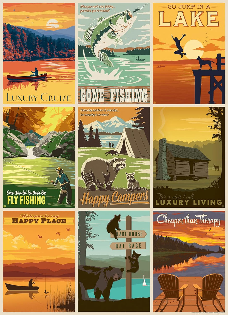 Willow Creek Press: Lake & Lodge: 1000 Piece Puzzle