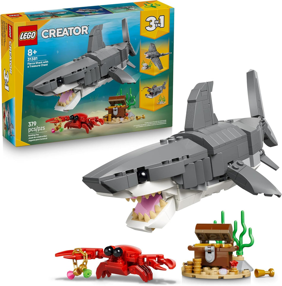 LEGO: Creator 3 in 1: Fierce Shark with a Treasure Chest: 31381