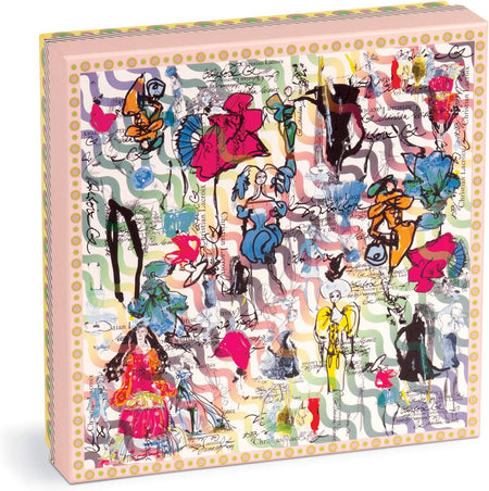 box image of double sided 500 piece jigsaw puzzle by christian lacroix from galison