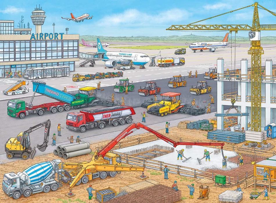 Ravensburger: Construction at the Airport: 100 XXL Piece Puzzle