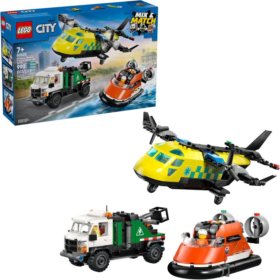 LEGO: City: Airplane, Service Truck & Hovercraft Remix: 60505