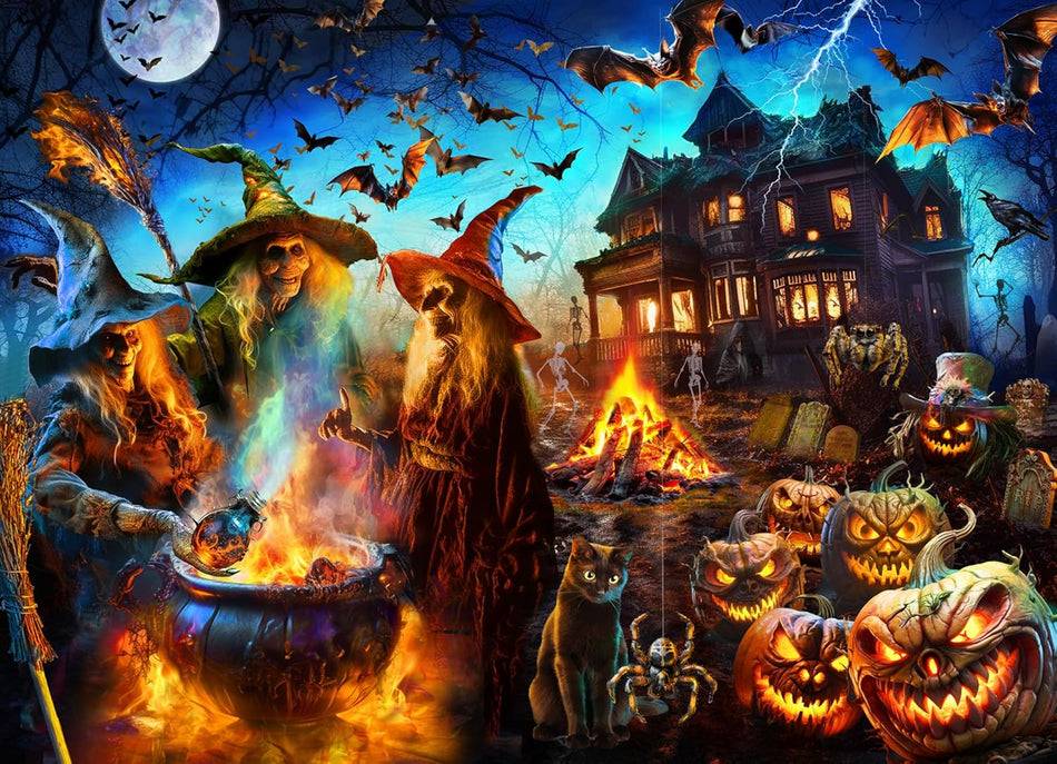 Vermont Christmas Company: Halloween Witches: 1000 Piece Puzzle