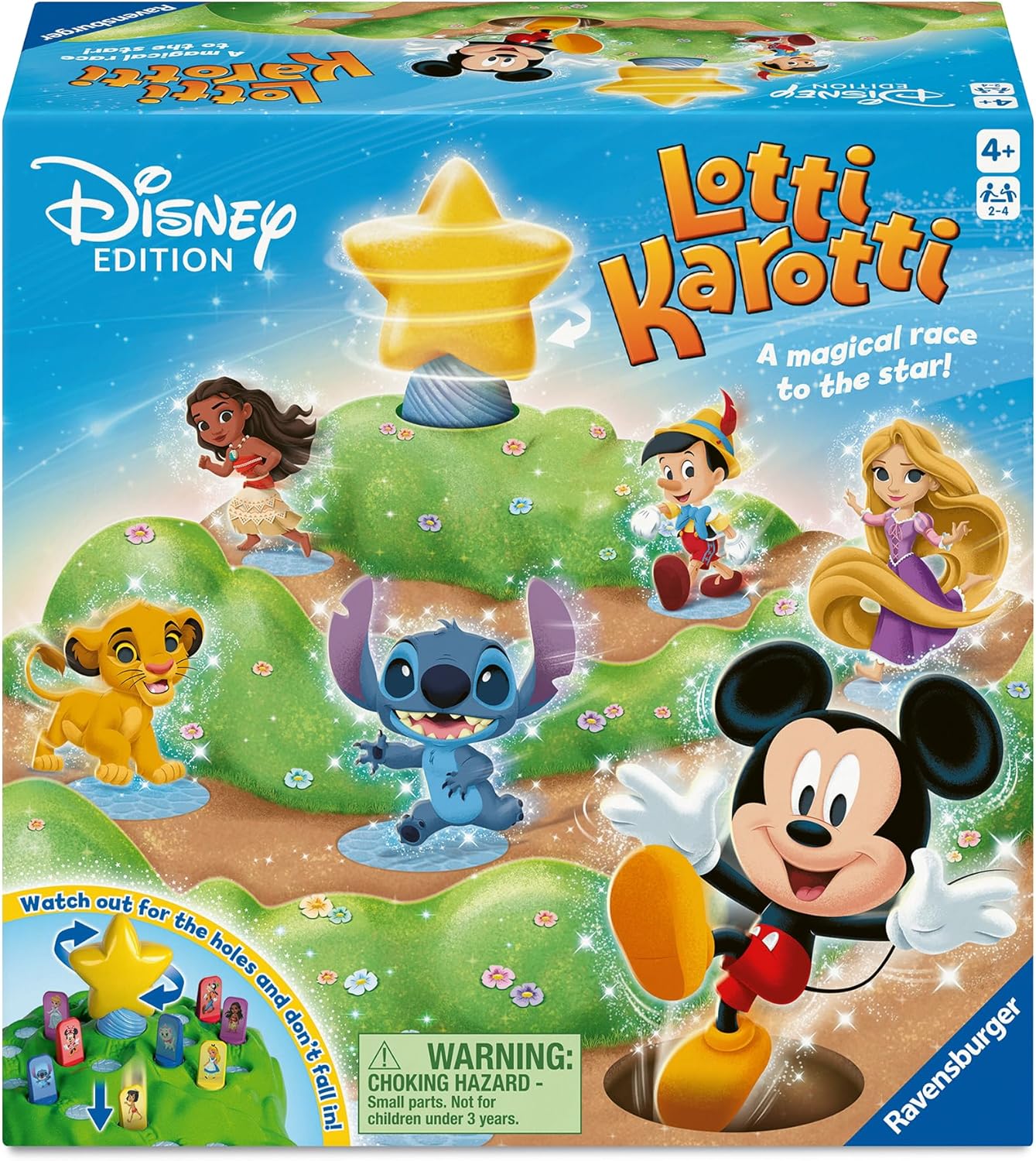ravensburger Box of Lotti Karotti Disney Edition game featuring cartoon characters on a colorful background.