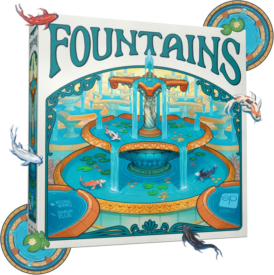 Fountains: Competitive Tile-Laying Strategy Board Game
