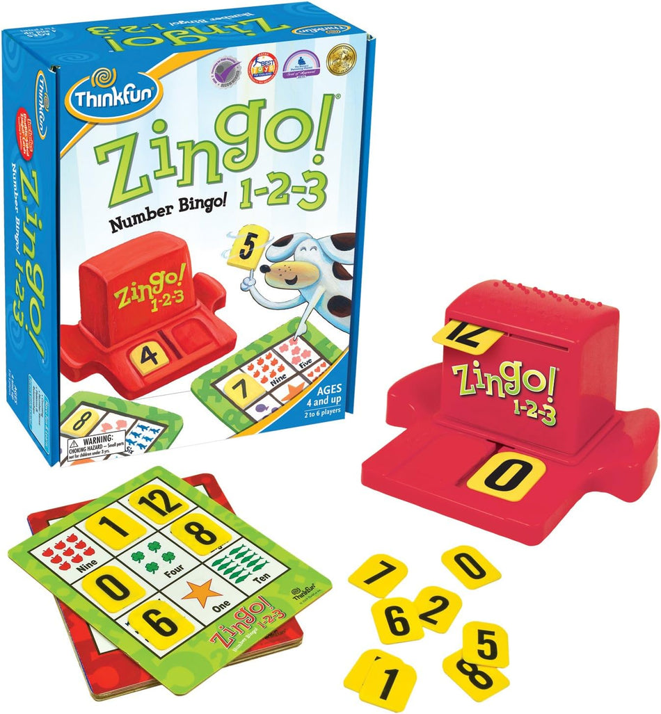 Think Fun: Zingo 1-2-3 Number Bingo Game