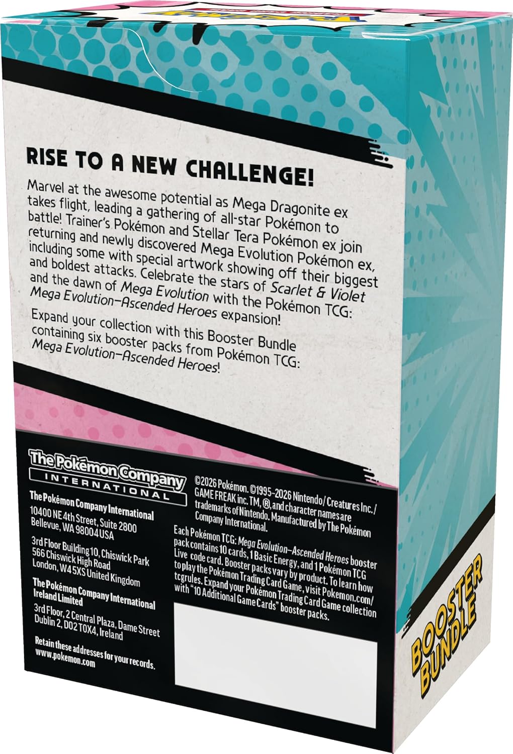 Pokémon trading card game booster bundle packaging with text and branding.