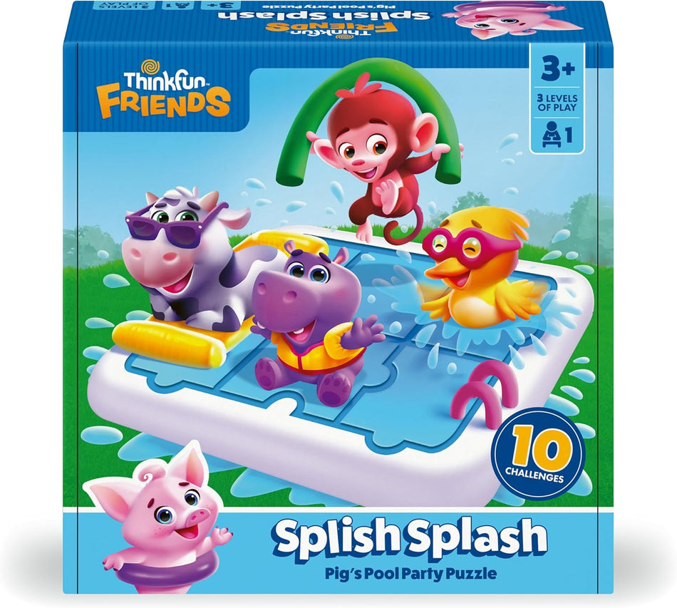 ThinkFun Friends: Splish Splash: Pig's Pool Party Puzzle