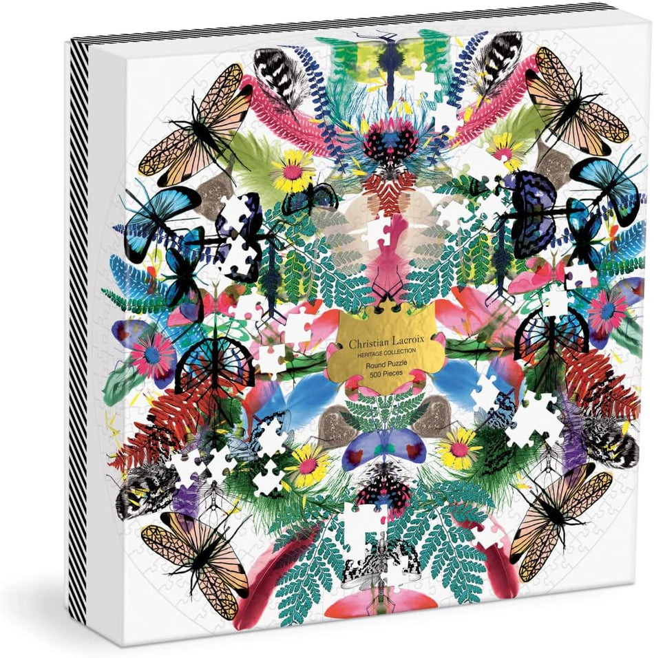 box image of Christian Lacroix Heritage Collection Caribe 500 Piece Round Puzzle - Challenging and Fun Jigsaw Puzzle