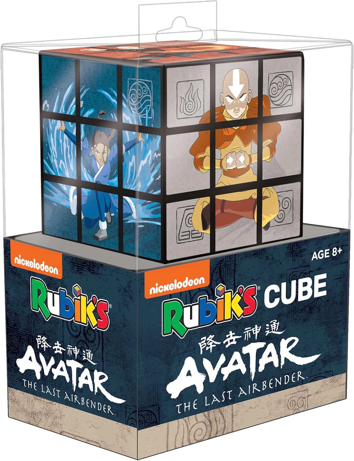 Rubik's Cube packaging featuring Avatar: The Last Airbender design