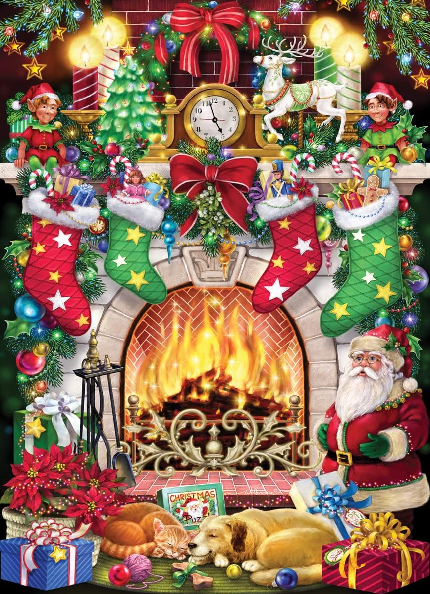 Vermont Christmas Company: Christmas Fireplace: 1000 Piece Vertical Puzzle