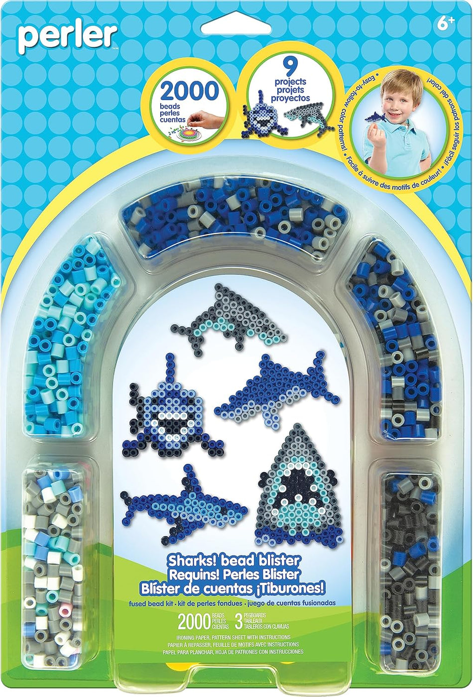 Perler: Sharks! Bead Blister: Fused Bead Kit