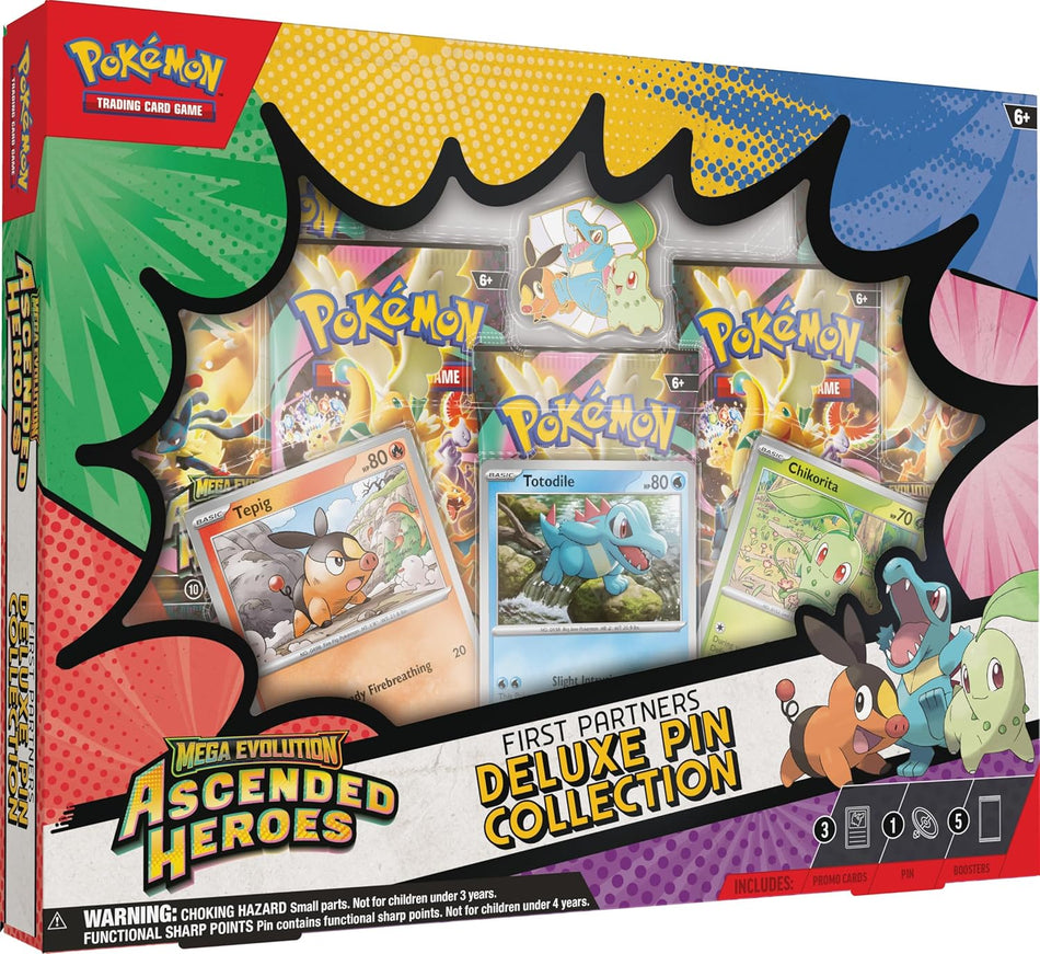 Pokémon TCG: Mega Evolution Ascended Heroes First Partners Deluxe Pin Collection