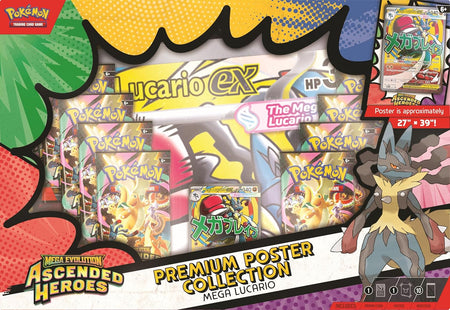 Pokémon Mega Lucario EX Premium Poster Collection with character illustration ascended heroes