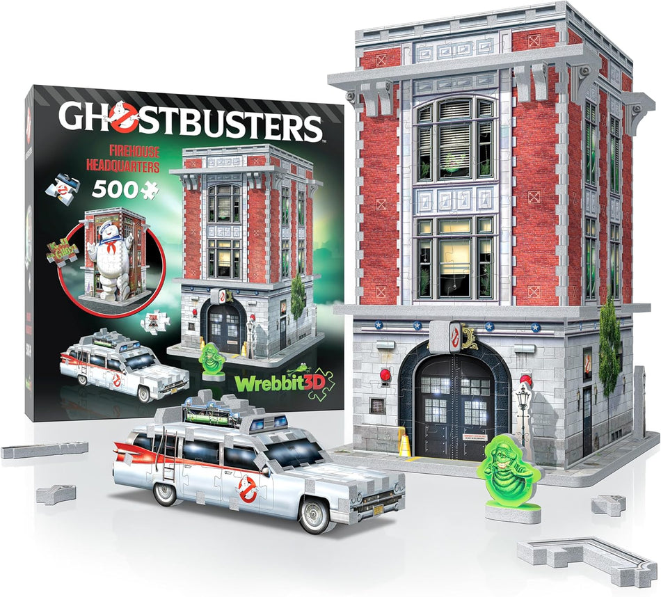 WREBBIT: Ghostbusters: Firehouse Headquarters: 500 Piece 3D Puzzle