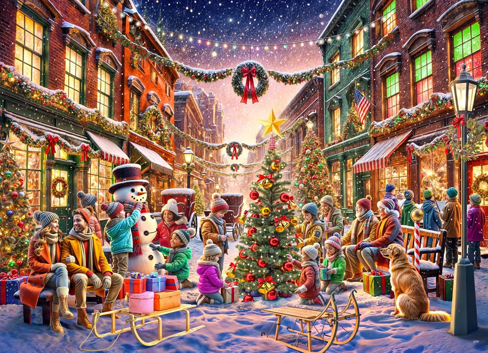 Vermont Christmas Company: Downtown Christmas: 1000 Piece Puzzle