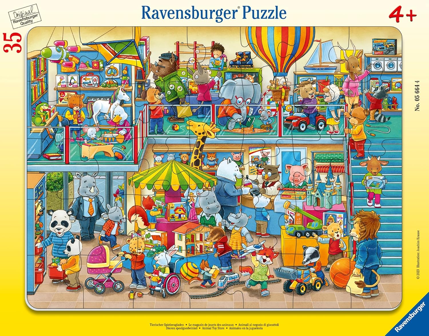 ravensburger Colorful children's toy store 35-piece jigsaw puzzle with animals.