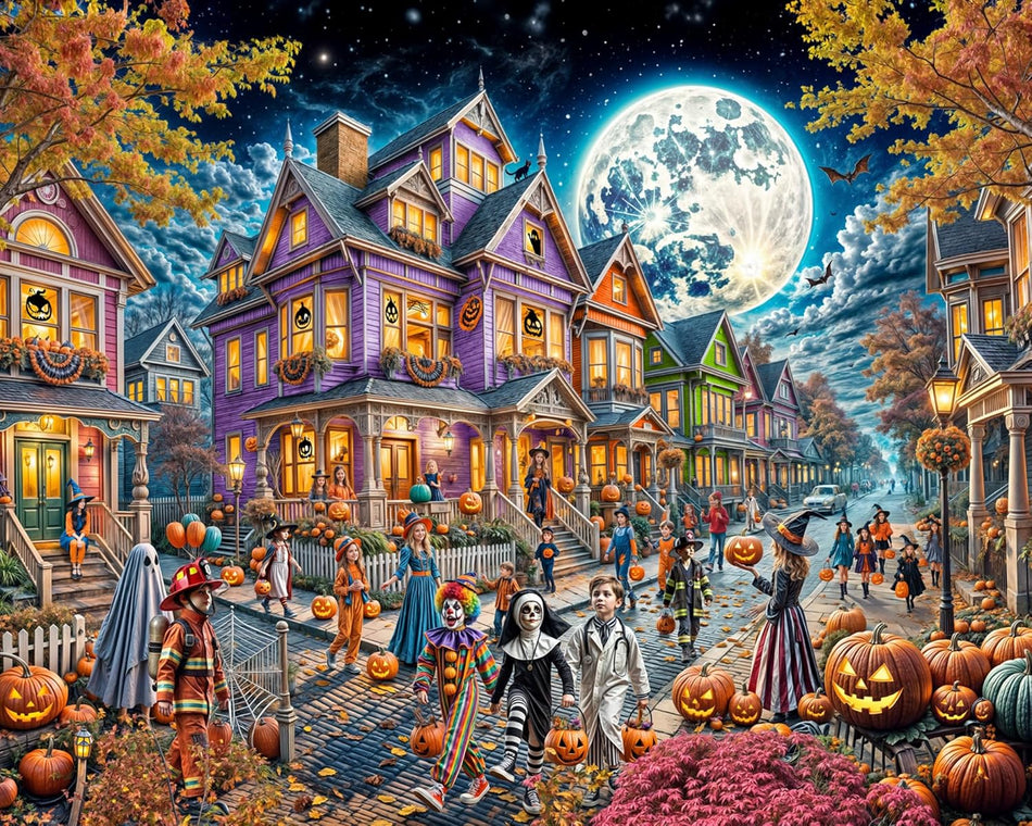 Vermont Christmas Company: Moonlit Halloween: 1000 Piece Puzzle