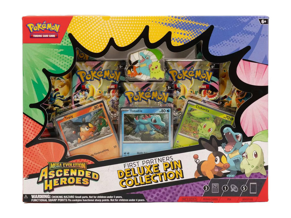Pokemon TCG: Mega Evolution: Ascended Heroes First Partners Deluxe Pin Collection Box