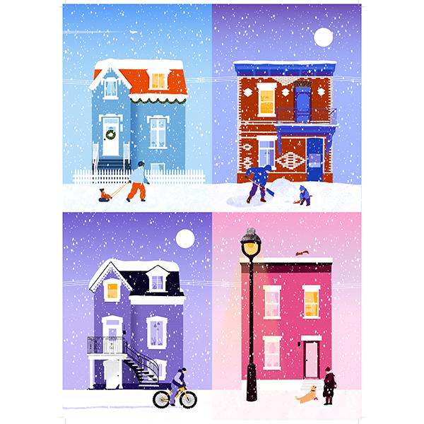 holiyay: Snowy in Montreal: 1000 Piece Puzzle