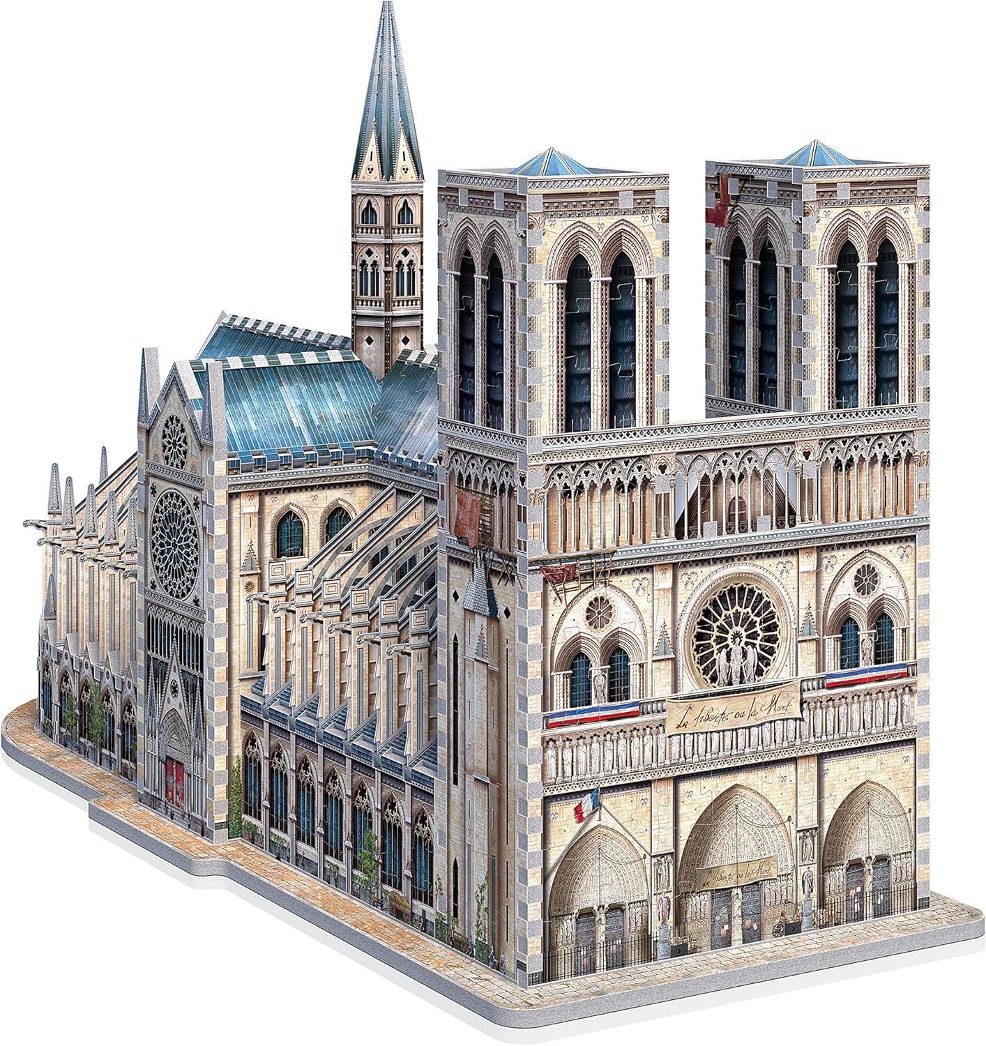 3d puzzle wrebbit Model of a gothic cathedral on a white background