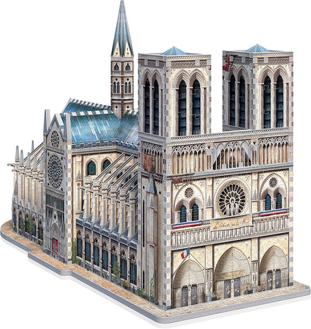 3d puzzle wrebbit Model of a gothic cathedral on a white background