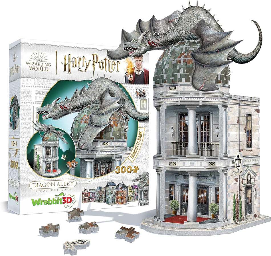 WREBBIT: Diagon Alley Collection: Gringotts Bank: 3D 300 Piece Puzzle