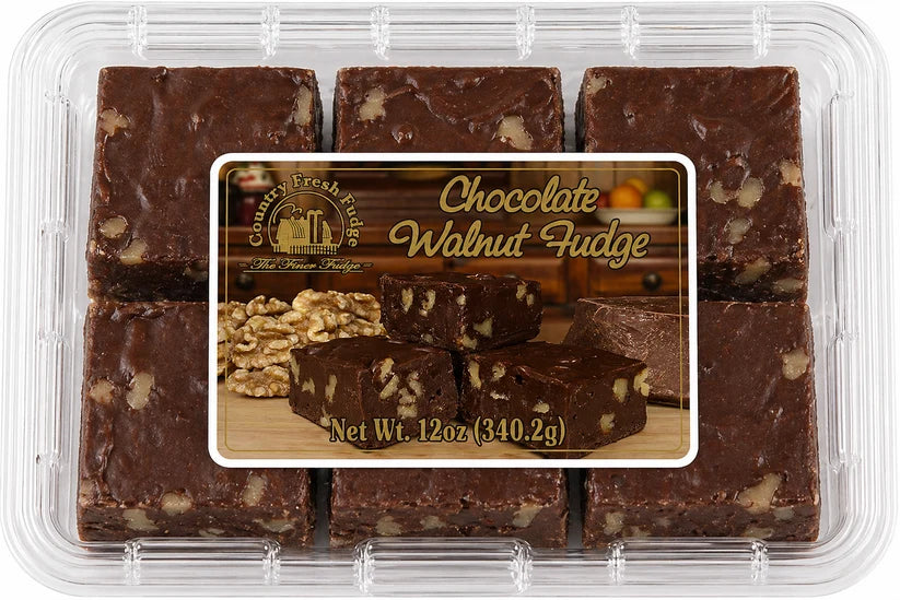 Chocolate Walnut Fudge - 12oz | Country Fresh Fudge