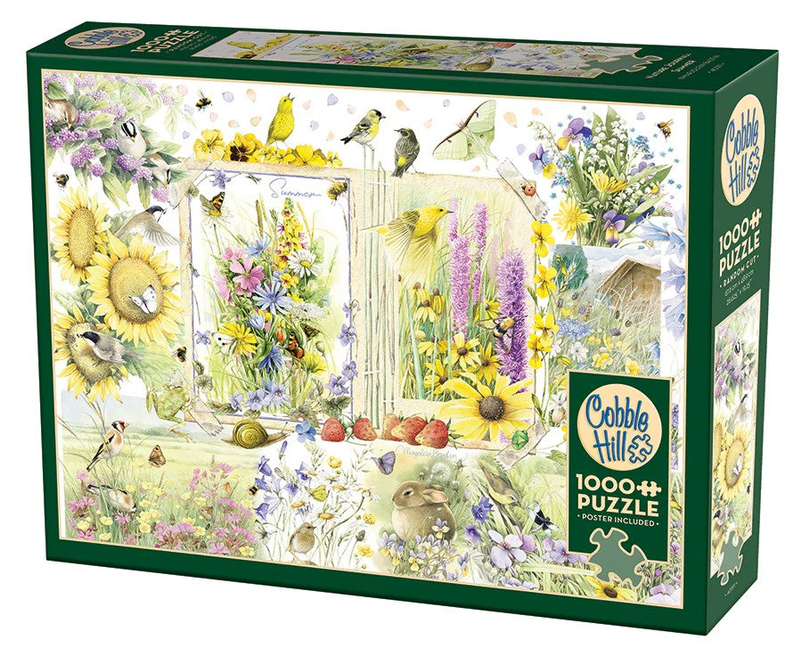 Cobble Hill 1000-piece jigsaw puzzle packaging of nature journal summer