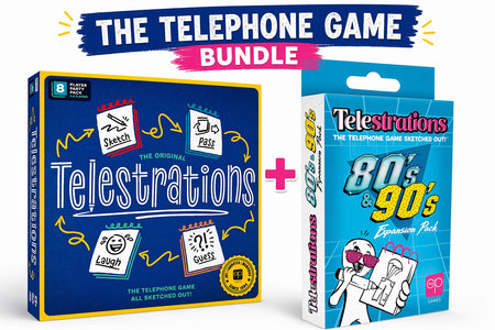 Telestrations 8 player and 80's 90's expansion bundle image