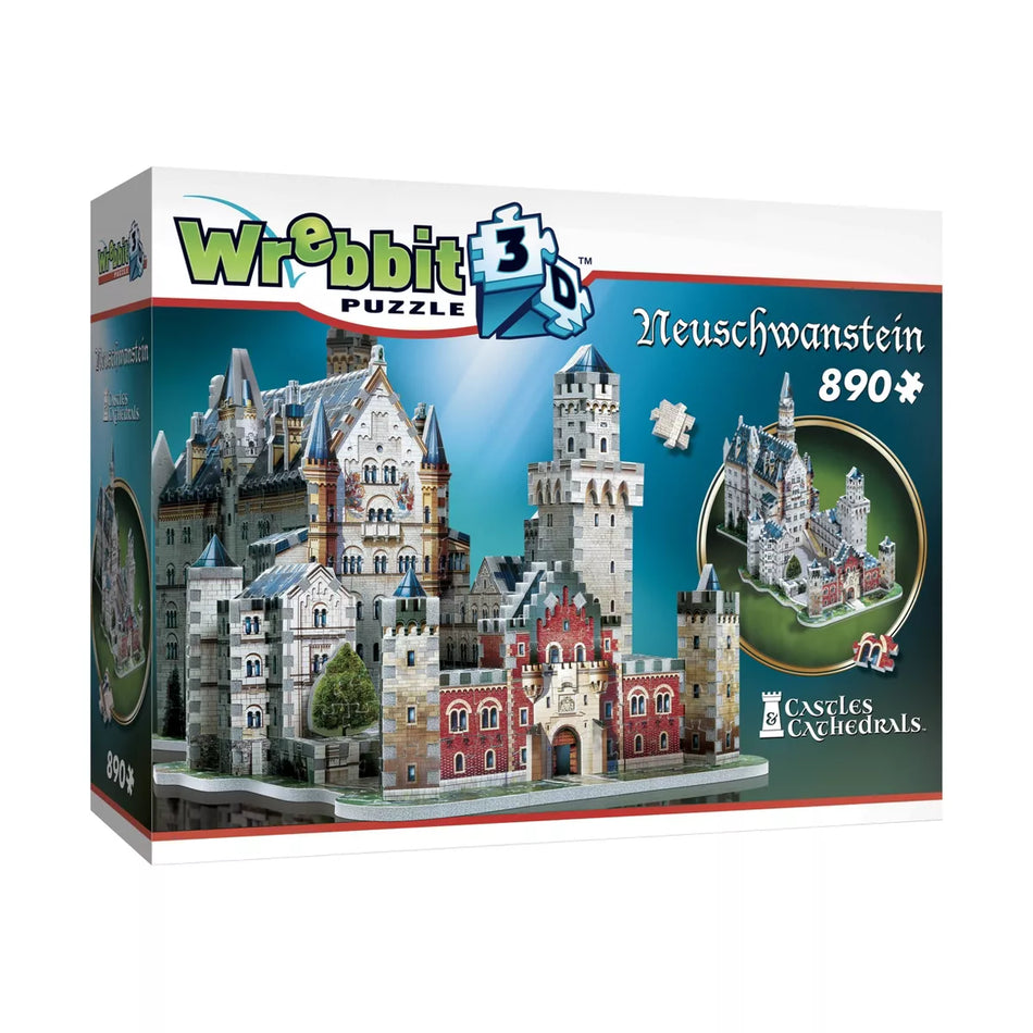 WREBBIT: Neuschwanstein Castle: 890 Piece 3D Puzzle