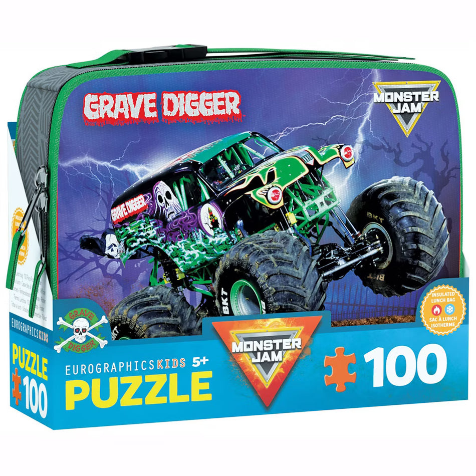 Eurographics: Monster Jam Puzzle & Lunch Box - Grave Digger 100-Piece Jigsaw Puzzle