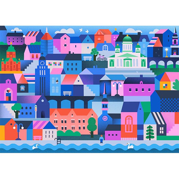 holiyay: Copenhagen Twilight: 1000 Piece Puzzle