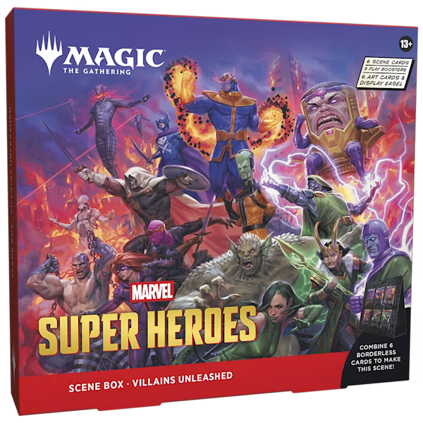 magic the gathering marvel super heroes scene box villains unleashed