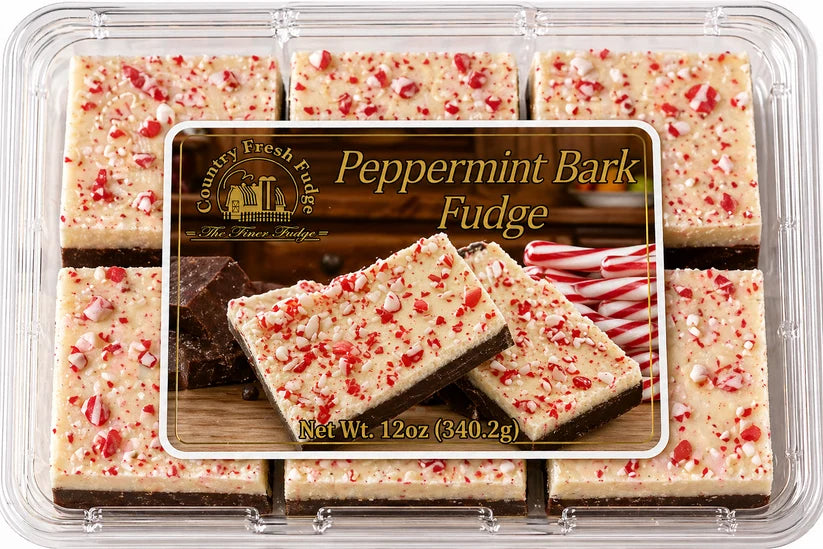 Peppermint Bark Fudge - 12oz | Country Fresh Fudge