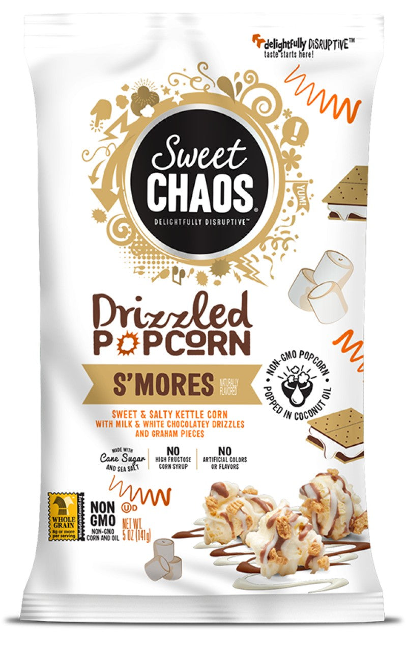 sweet chaos 5 oz. s'mores popcorn bag