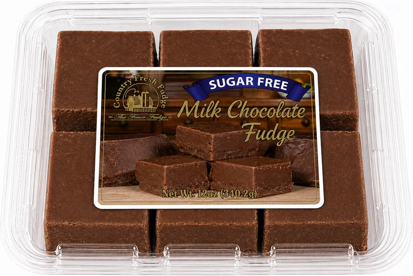 Sugar Free Milk Chocolate Fudge - 12oz | Country Fresh Fudge