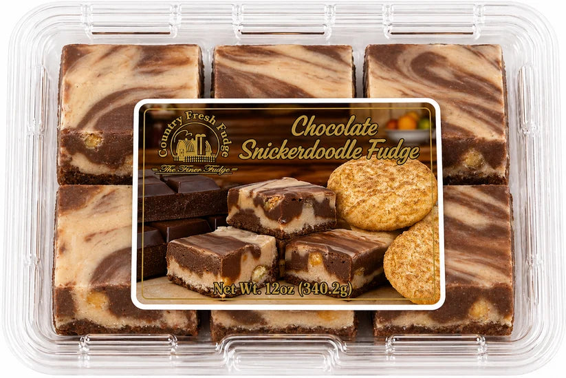 Chocolate Snickerdoodle Fudge - 12oz | Country Fresh Fudge