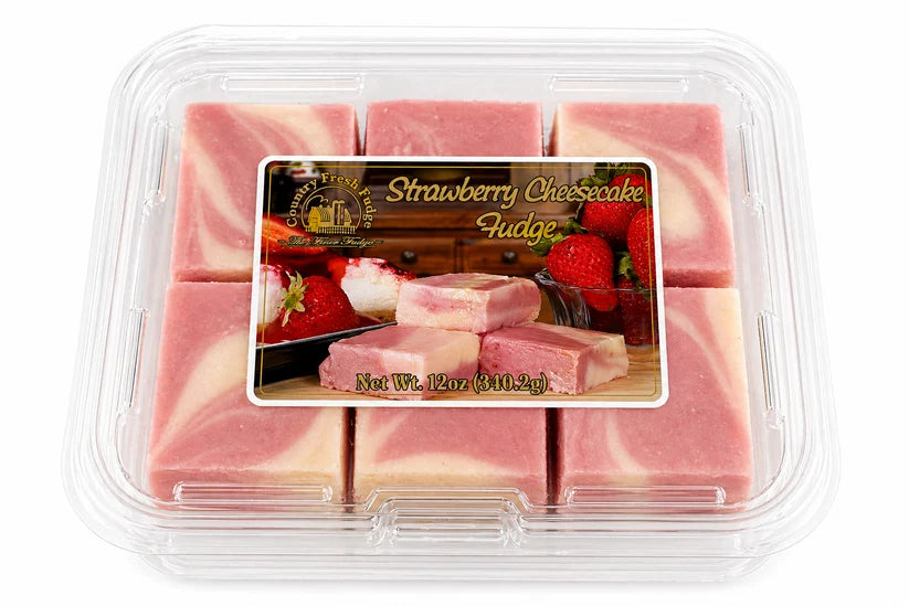 Strawberry Cheesecake Fudge - 12oz | Country Fresh Fudge